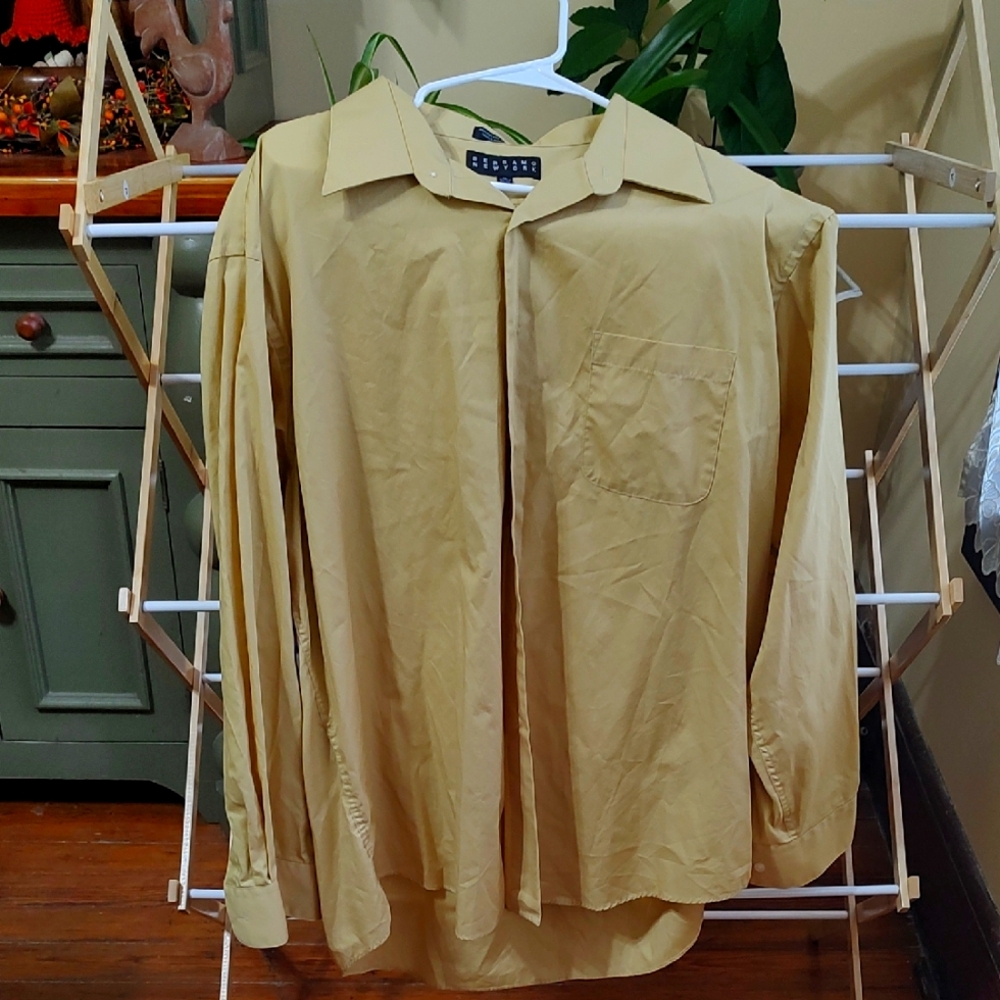 Bergamo New York Mustard Casual Button Down Shirt